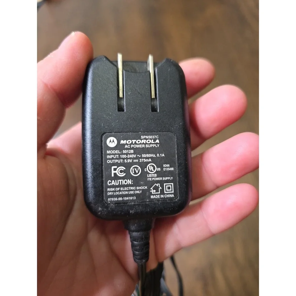 Motorola AC Power Supply Phone Charger Model 5012 Working SPN5037B‎ A6